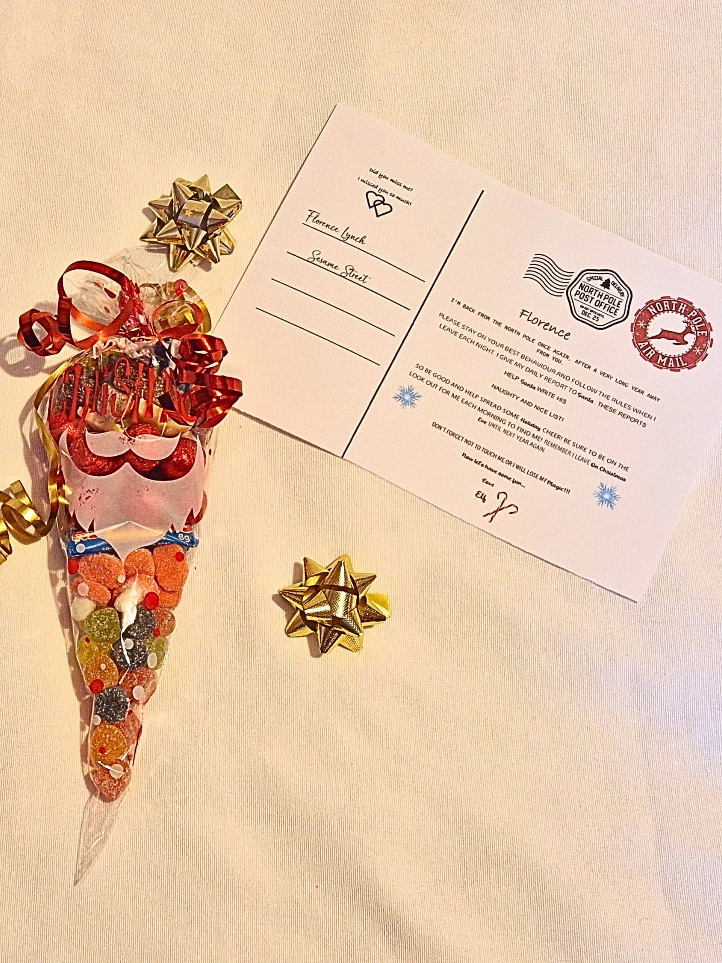 Christmas Cones with Personal SANTA Letter