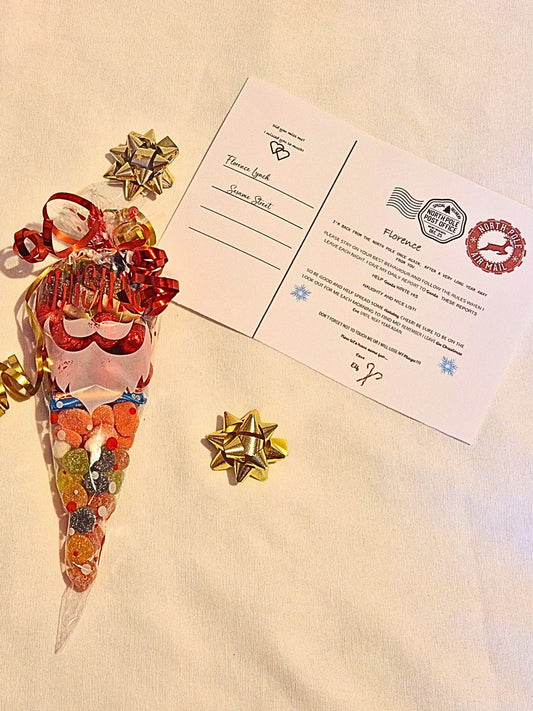 Christmas Cones with Personal ELF Letter