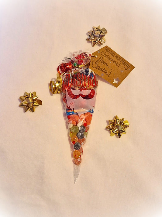 Christmas Cone with Personalised Label